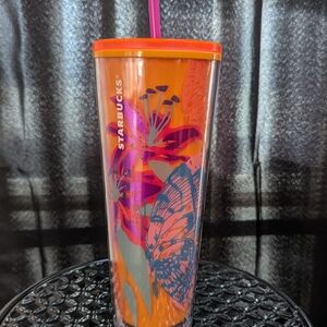 Starbucks Orange Tumbler with Lid